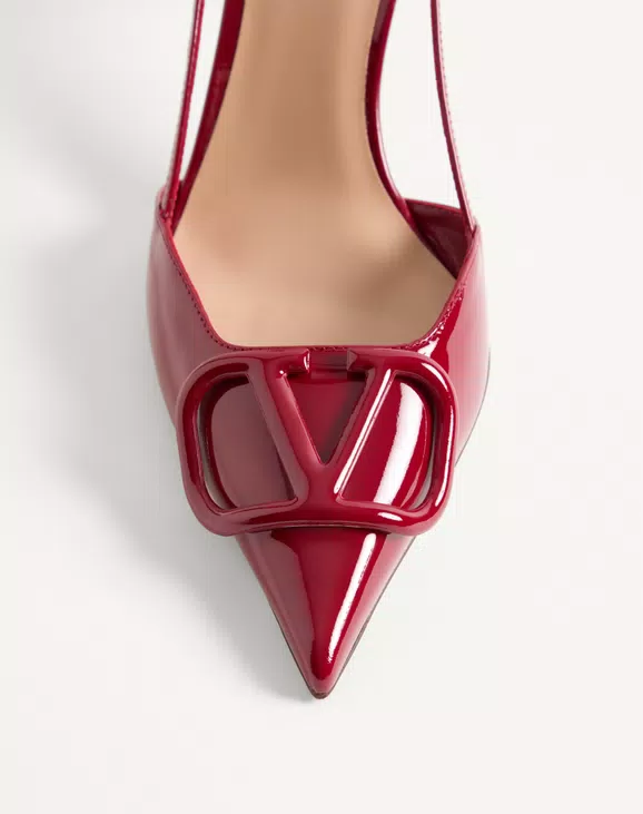 Valentino VLogo Signature Patent Leather Slingback Pump 80Mm - Image 3